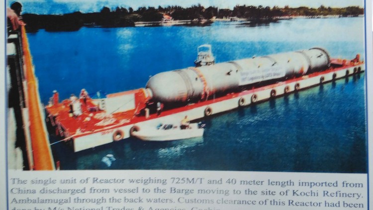 Customs clearance of 725 M/T Reactor